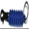 RedVex Cobra Paracord Key Fob with choice of clip - (Qty - 1) (ABS Clip, Blue, 5-inch) view 3