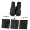 WHAMVOX 1pair Non- Cycling Shoe Covers Overshoes for Rain and Mud Reusable Boot Covers Black view 3