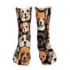 NineFit Basics Dog cat teddy and puppy design design Sport Socks,Athletic Cushioned Running Performance Crew Socks For Men/WomenOrange and black view 1