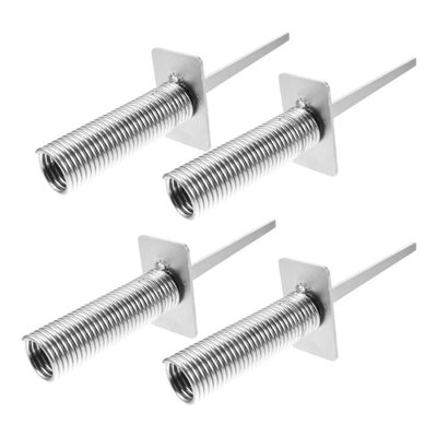 Milisten 4pcs Spring Floor Nails Soccer Ball Soccer Training Accessory Spring-Loaded Spike Training Ground Nail Corner Flag Spike Spring-Loaded Flag Iron Flagpole Football