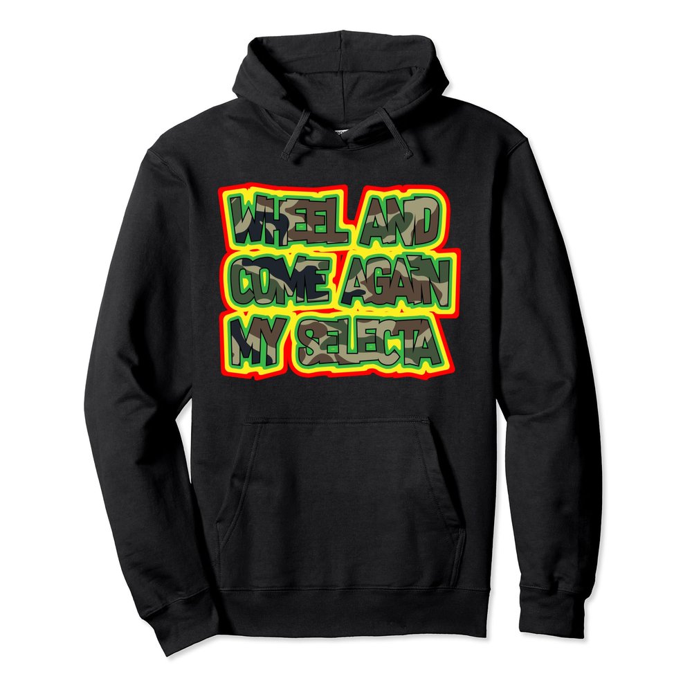 DNB Wheel And Come Again Pirate Radio Rave Junglist Camo Pullover Hoodie