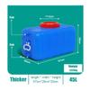 FIXARE Camping Square Barrel Plastic Bucket 45L/75L/100L Car Water Carrier Container,Blue Food-Grade Water Storage Container with Lid and Handle Multifunction Water Barrel (Size : 45L) view 2