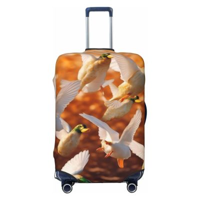 ZLYYXY Mallard Ducks Print Suitcase Cover Travel Luggage Cover Suitcase Protector Covers With Zip Washable For18in-32in Luggage
