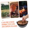 ABOOFAN Japanese Cast Iron Stew Pot with Lid Deep Soup Cooker for Home Camping Includes Handle for for Hot Pot Outdoor Cooking view 3