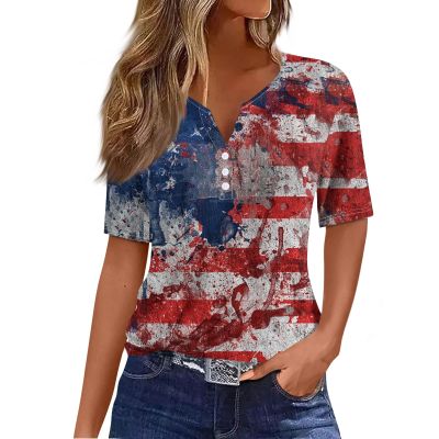4Th of July Shirts for Women July of 4Th Independence Day Shirt Women Plus Size Patriotic Shirt July of 4Th Shirt 4Th of July Independence Day American Flag Shirt 4Th of July American Flag