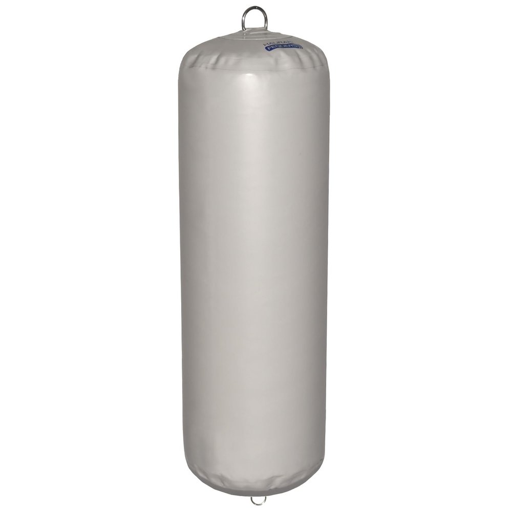 Inflatable Boat Fenders for Boats and Yachts Deflatable for Easy Storage - Designed Heavy Duty for Horizontal and Vertical Use - Light Gray - Medium
