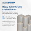 Inflatable Boat Fenders for Boats and Yachts Deflatable for Easy Storage - Designed Heavy Duty for Horizontal and Vertical Use - Light Gray - Medium view 2