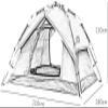 aiqiua 3-4 Person Instant Pop Up Tent for Camping Hiking Travel and Outdoor ActivitiesEasy to Install, Durable, Easy to Carry view 2