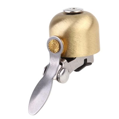WHAMVOX Vintage Copper Bike Bell Loud Sound Dial Horn for Mountain and Road Bikes Bendable Metal Sheet Installation Essential Cycling Safety Accessory
