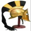 NineFit Basics Medieval Armour King Greek Spartan Helmet & Wooden Stand, Large, As Shown in Image view 3