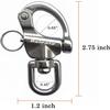 Baieasy 4 Pack Swivel Eye Snap Shackle, Marine Sailboat Shackles Quick Release 316 Stainless Steel for Sailing Rigging SCBA Mask Halyard Panic Snap Spinnaker Clip view 2
