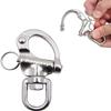 Baieasy 4 Pack Swivel Eye Snap Shackle, Marine Sailboat Shackles Quick Release 316 Stainless Steel for Sailing Rigging SCBA Mask Halyard Panic Snap Spinnaker Clip view 3