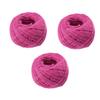 WHAMVOX 50m Rope Set 3 Pcs Rosy Pink Twine String for Garden Crafts Decorations view 1
