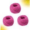 WHAMVOX 50m Rope Set 3 Pcs Rosy Pink Twine String for Garden Crafts Decorations view 3