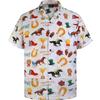 BEFOYI Kentucky Derby Horse Pattern Hawaiian Shirt for Men - Horse Lover's Gift - Button Down Short Sleeve - Horse Racing Theme, Small view 1