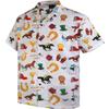 BEFOYI Kentucky Derby Horse Pattern Hawaiian Shirt for Men - Horse Lover's Gift - Button Down Short Sleeve - Horse Racing Theme, Small view 3