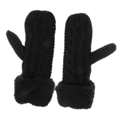 CALLARON 1pair Outdoor Gloves Warm Lining Thick Knit Mittens for Men and Women Cozy and Breathable for Cold Weather Activities