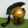 NineFit Basics Roman Helmet Medieval Knight Steel Helmet with Black Plume, Large, As Shown in Image view 2