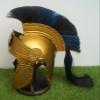 NineFit Basics Roman Helmet Medieval Knight Steel Helmet with Black Plume, Large, As Shown in Image view 3