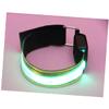 POPETPOP 4pcs Led Reflective Armbands Fluorescent Safety Wristbands for Running Jogging Dog Walking and Outdoor Activities Visibility Batteries Included view 3