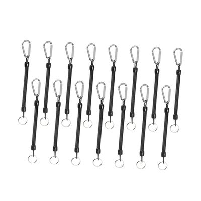 Milisten 15pcs Keychain Retractable Ropes Pole Protection Ropes for Fishing Camping Security Tools