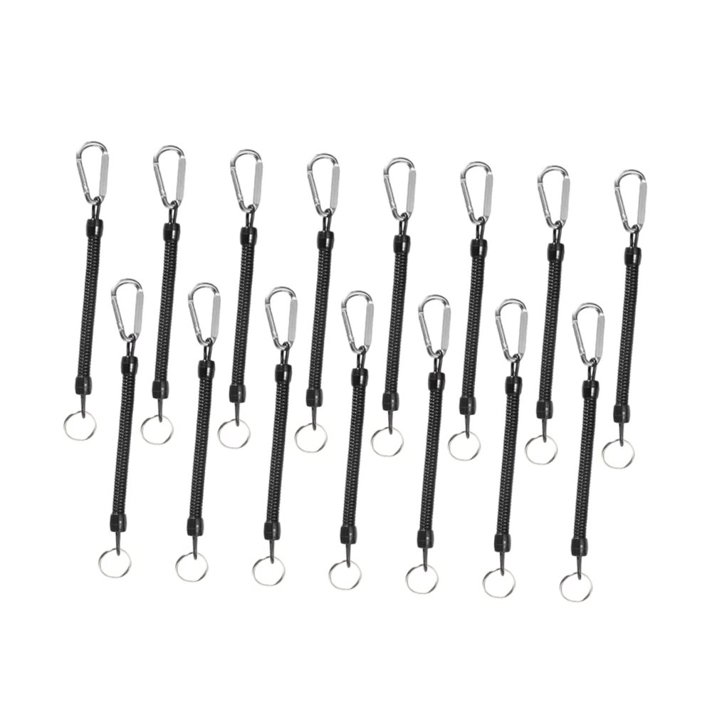 Milisten 15pcs Keychain Retractable Ropes Pole Protection Ropes for Fishing Camping Security Tools