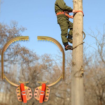 YLFFFZZZ Pole Climbing Spikes, Climbing Trees Artifact Electrician Wooden Pole Foot Buckle, Electrician Foot Buckle Wooden Pole Iron Shoes, Picking Fruit, Coconut,Various Sizes,450Model
