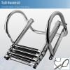 Heavy Duty Pontoon Boat Ladder Telescoping Pool Ladder with Handrails, Folding Boat Ladder for Swim Platform Dock Yachts Speedboats, Stainless Steel view 4