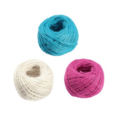 NineFit Basics 50m Rope 3 Pack 2mm String Natural Reusable Ideal for Crafts Decorations Gardening DIY Projects