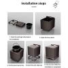 JUSHZ Camping Toilet Portable Toilets for Adults Portable Toilet Bags Bucket for Home Indoor Elderly Bedside Foldable Portable Outdoor Emergency Supplies for Cars Travel (Beige,31x33.5c8cm) view 2