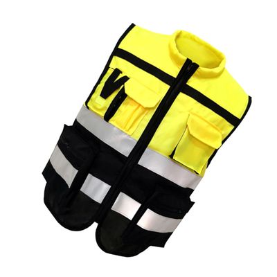POPETPOP Reflective for Cycling Running Jogging XXL Yellow Black Washable Cloth Gear for High Visibility Day Night for Runners Hikers and Traffic Control