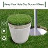 Golf Hole Cup Putting Green for Backyard Practice Putting Green Hole Simulated Lawn and Metal Base(2 Pieces) view 2