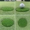 Golf Hole Cup Putting Green for Backyard Practice Putting Green Hole Simulated Lawn and Metal Base(2 Pieces) view 4