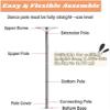 Desirelux Removable 45mm Dance Pole Gym Party Club Exercise Fitness, Portable Dance Pole Kit, Static Spinning Pole Dancing Pole Strip Poles for Home (Size : 2.3M-3.4M/7.5FT-11FT) view 3