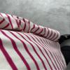 Lymzpwg Women's Long-Sleeved Striped T-Shirt Casual Round Neck Pure Cotton Striped T-Shirt (Color : Rose red, Size : Small) view 4