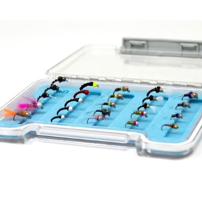 24 Producing Bead Head Nymphs Trout Fly Fishing Assortment | Tungsten and Brass Bead Wet Flies | Waterproof Fly Box
