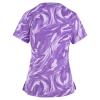 2025 Scrubs for Women Summer Print Short Sleeve V Neck Scrubs Stretchy Nursing Uniform Tops view 2