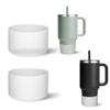 WSGALARY 2 PCS Protective Silicone Boot for Hydro Flask Tumbler 40oz 32oz 24oz, Anti-Slip Water Bottle Accessories Bottom Boot Sleeve Cover for Hydro Flask Travel Tumbler [White+Transparent] view 1