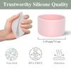 WSGALARY 2 PCS Protective Silicone Boot for Hydro Flask Tumbler 40oz 32oz 24oz, Anti-Slip Water Bottle Accessories Bottom Boot Sleeve Cover for Hydro Flask Travel Tumbler [Pink+Transparent] view 4