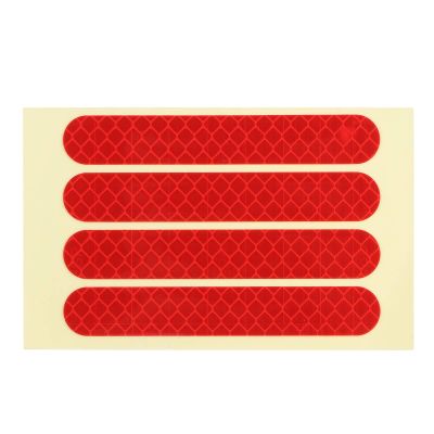 4PCS Front Rear Wheel Reflective Sticker, PVC Material, Bright Color, Warning Decoration, Suitable for G30 Scooter (Red