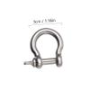 Mobestech 4pcs Stainless Steel D-Shaped Shackles for Lifting Horseshoe Shape Metal Shackles for Rigging and Recovery Applications view 2