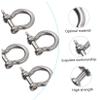 Mobestech 4pcs Stainless Steel D-Shaped Shackles for Lifting Horseshoe Shape Metal Shackles for Rigging and Recovery Applications view 3