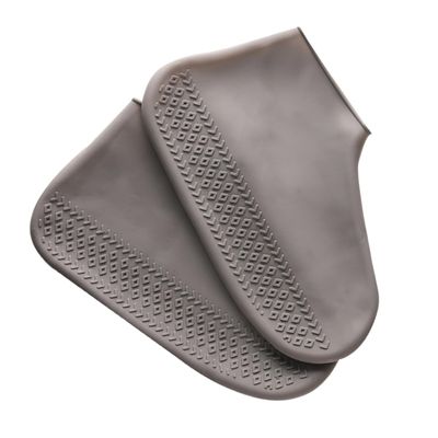 ULTECHNOVO 2pairs Silicone Shoe Covers Non-slip and Wear-resistant Overshoes for Men and Women Black Grey Outdoor Activities Rain and Protection
