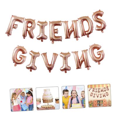 HAPINARY 1set Aluminium Foil Friends Giving Balloons Party Balloons for Memorable Photos for Wall Decor and Celebrations
