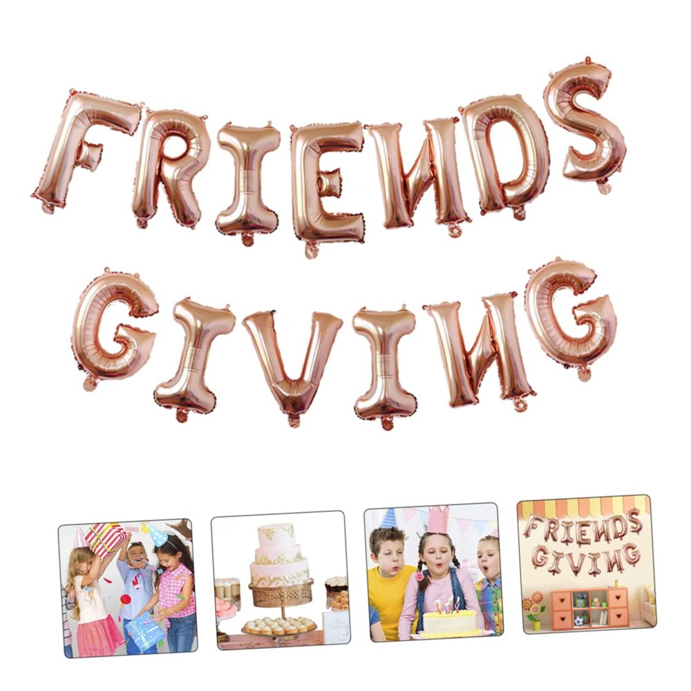 HAPINARY 1set Aluminium Foil Friends Giving Balloons Party Balloons for Memorable Photos for Wall Decor and Celebrations