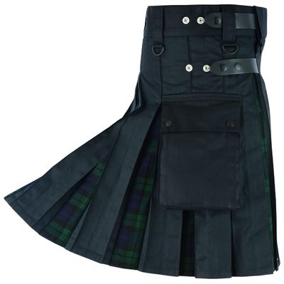 Hamilton Kilts Hybrid Blackwatch Scottish Kilt Traditional Highland Cotton Tartan Dress, W58