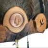 Multi-Fan Walnut or Cherry Turkey Tail Fan Display Kit for Spurs, Beards, Standard and Live Edge Options (Standard Cherry) view 4