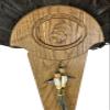 Carved Turkey Tail Mounting Kit w/ Beard and Spur Display Options - Customizeable for All Species! (Figured Oak) view 2