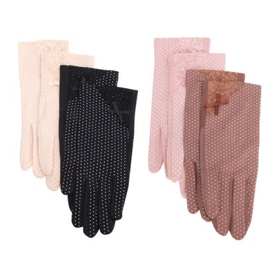 CALLARON 4pairs Touch Screen Mittens for Women Thin Summer Gloves Sun Block Hiking Riding Fishing Gloves Breathable Uv Protection