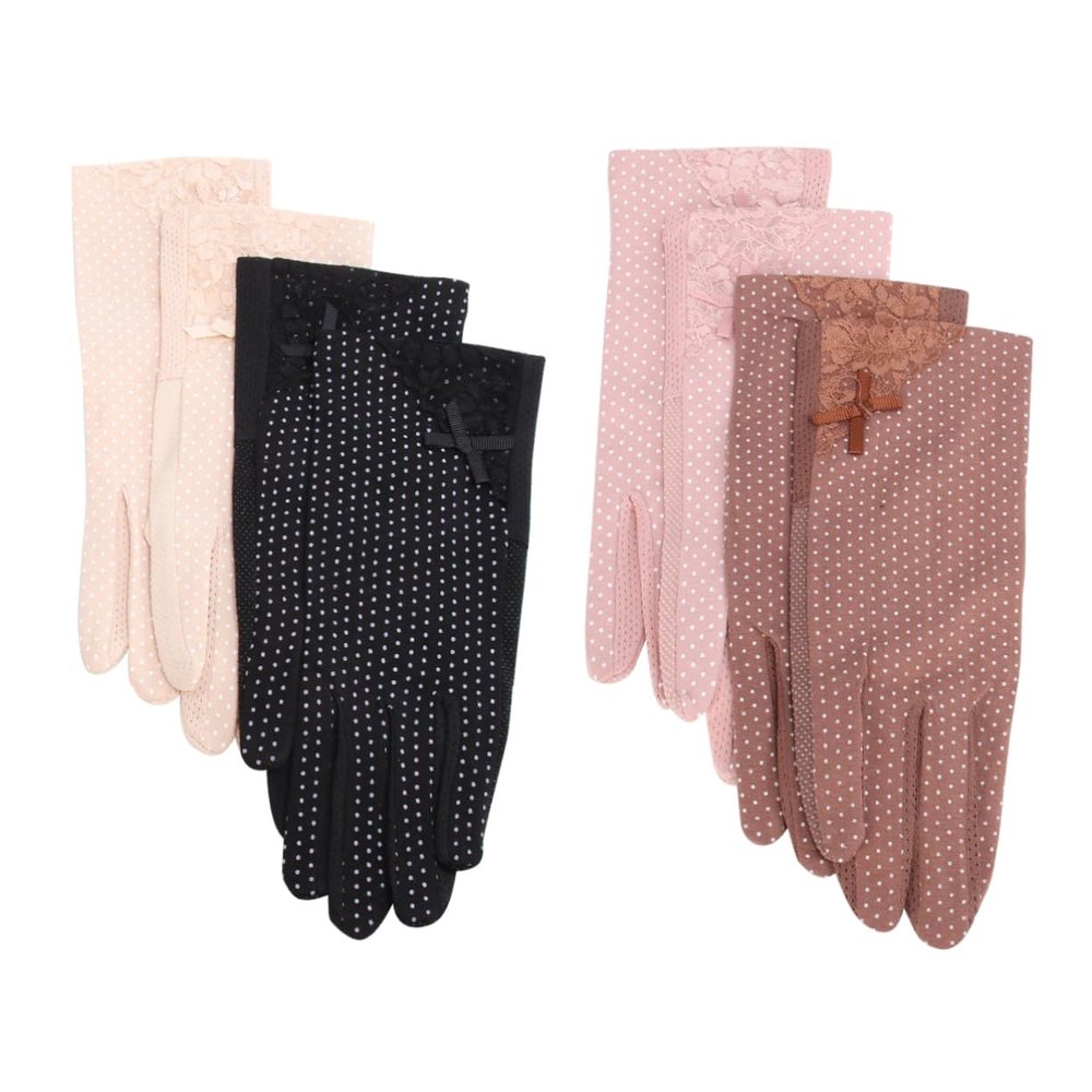 CALLARON 4pairs Touch Screen Mittens for Women Thin Summer Gloves Sun Block Hiking Riding Fishing Gloves Breathable Uv Protection